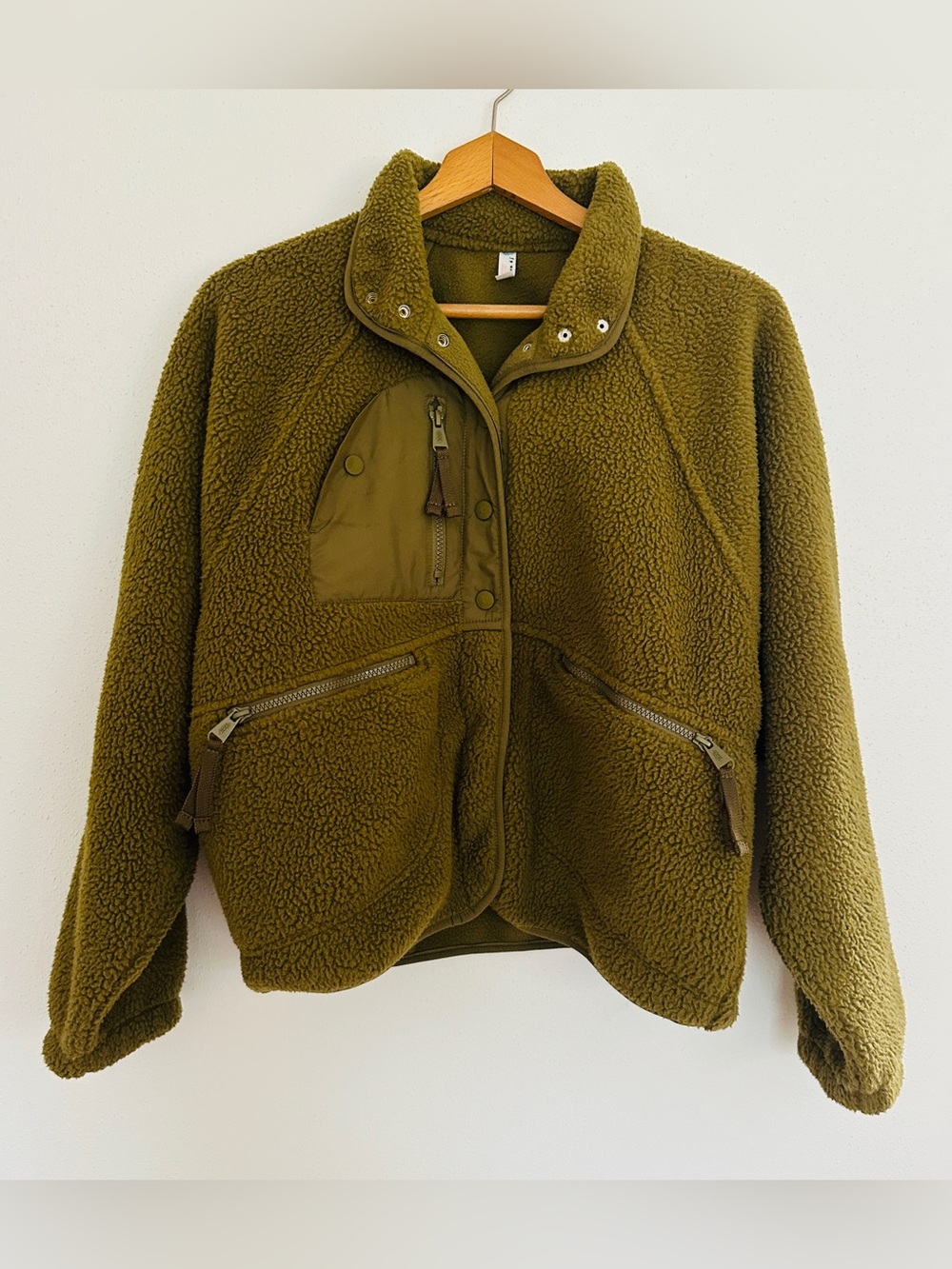 FP Movement Hit The Slopes Fleece Jacket Olive Green Small - Picture 2 of 5